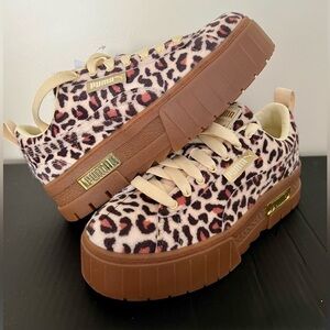 NWT Puma Mayze Leopard Summer Melon Puma Team Gold Women’s 7.5